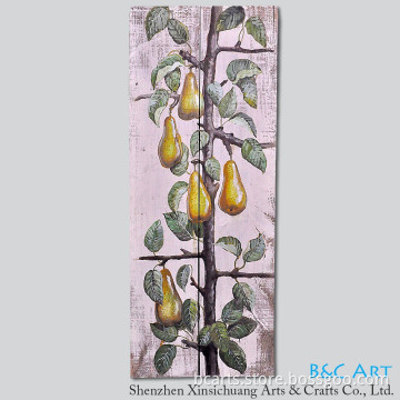 Still life handmade modern oil painting on wood